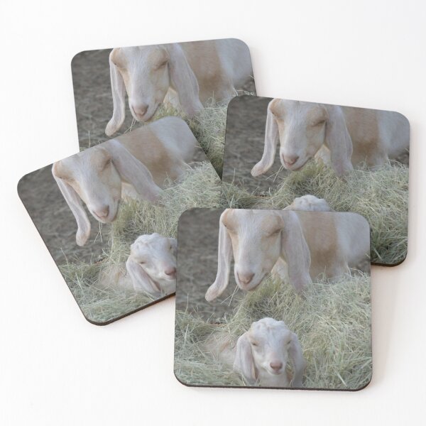 Item preview, White Nubian doe and her kid Zena and princess designed and sold by RobynPeters1836.