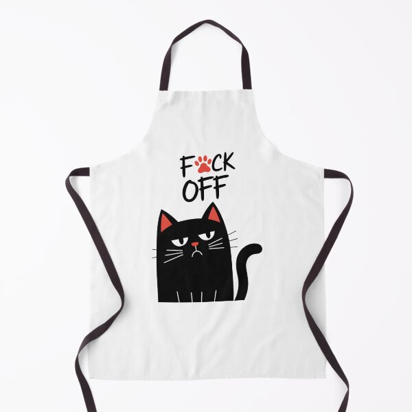 Item preview, Funny Cat. Funny Sarcastic Paw Print F*ck Off Design. Grumpy Black Cat.  designed and sold by Aknarin Thika.