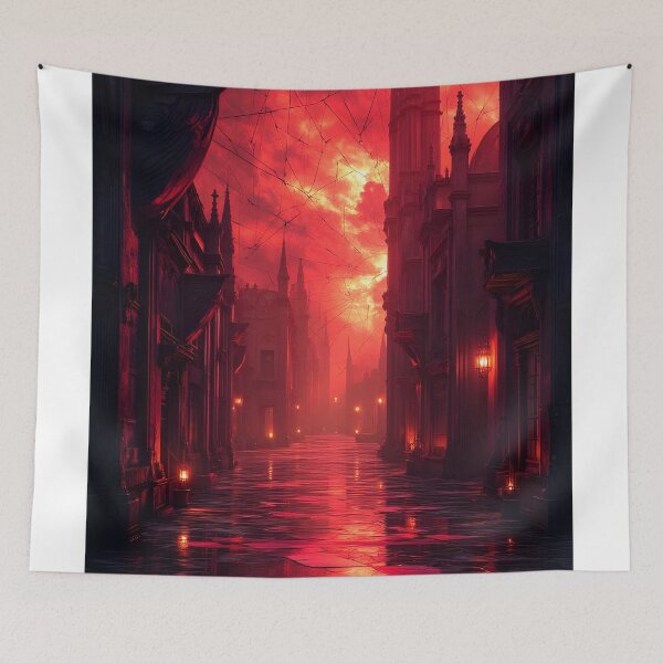 Item preview, Crimson Twilight in the Gothic Alley designed and sold by oanaunciuleanu.
