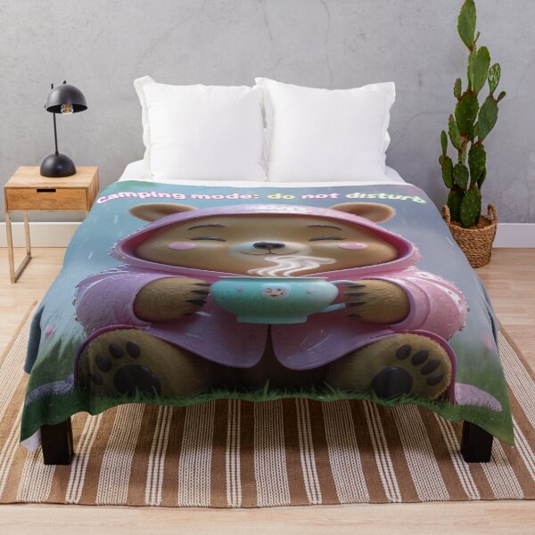 Item preview, Introverting in the Wild – Cozy Bear Camping in the Rain designed and sold by KnzSHOPPING.
