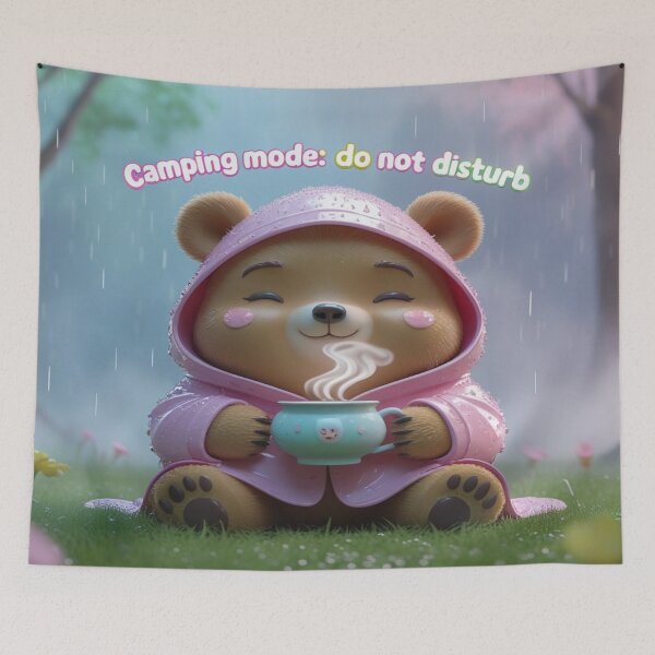 Item preview, Introverting in the Wild – Cozy Bear Camping in the Rain designed and sold by KnzSHOPPING.