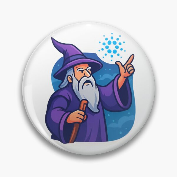 Item preview, Cardano wizard casting magic designed and sold by RobinDoodles.