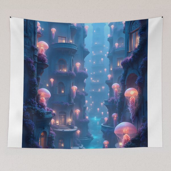 Item preview, Luminescent City of Jellyfish Lights designed and sold by oanaunciuleanu.