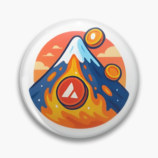 Item preview, Avalanche volcano with crypto coins designed and sold by RobinDoodles.