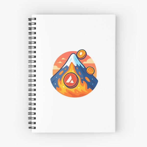 Item preview, Avalanche volcano with crypto coins designed and sold by RobinDoodles.