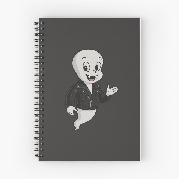Item preview, Cool Ghost in Black Leather Jacket – Spooky Casper Style Illustration designed and sold by CreativeThoughts .
