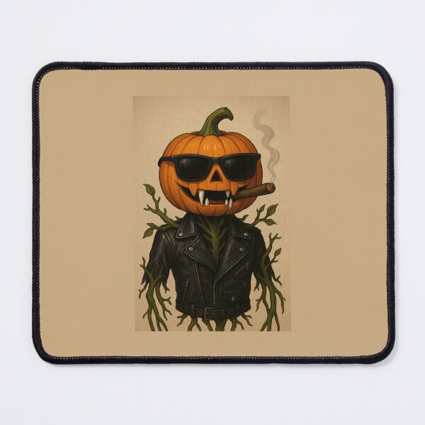Item preview, Cool Pumpkin Head Halloween Illustration – Spooky Biker Cigar Art designed and sold by CreativeThoughts .