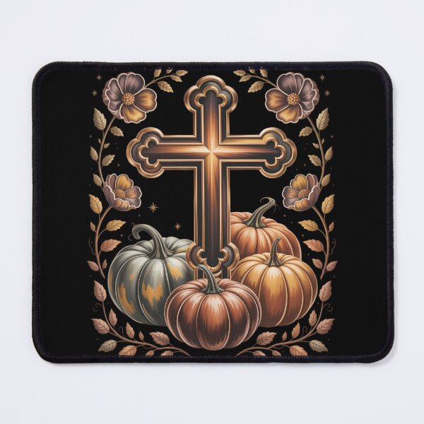 Item preview, Boho Floral Pumpkin Cross Fall Jesus Christian Faith Autumn designed and sold by blueyeeti.