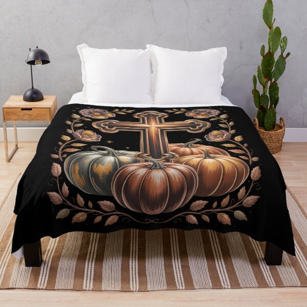 Item preview, Boho Floral Pumpkin Cross Fall Jesus Christian Faith Autumn designed and sold by blueyeeti.