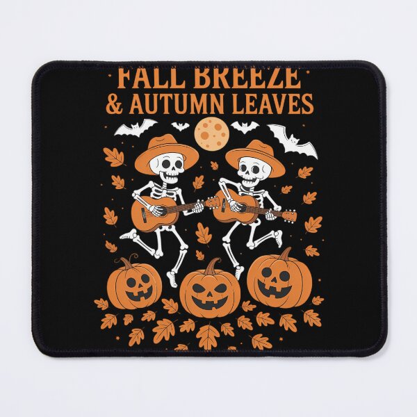 Item preview, Fall Breeze And Autumn Leaves Skeleton Playing Guitar designed and sold by blueyeeti.