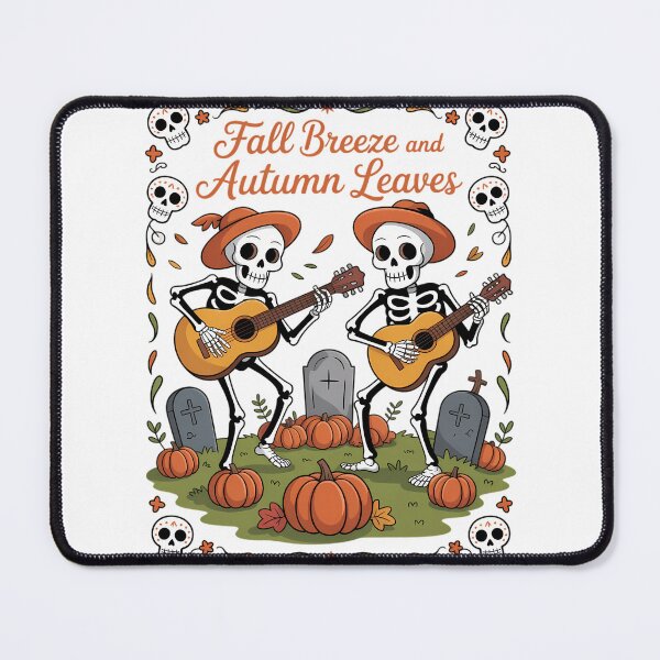 Item preview, Fall Breeze and Autumn Leaves Skeleton Pumpkin Spice designed and sold by blueyeeti.