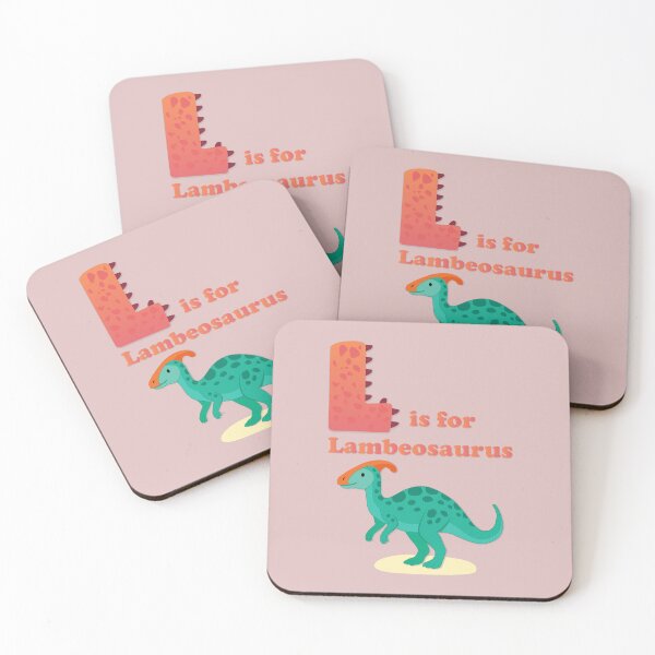 Item preview, “L is for Lambeosaurus | Cute Dinosaur Alphabet Poster for Kids” designed and sold by FilizDesigner.