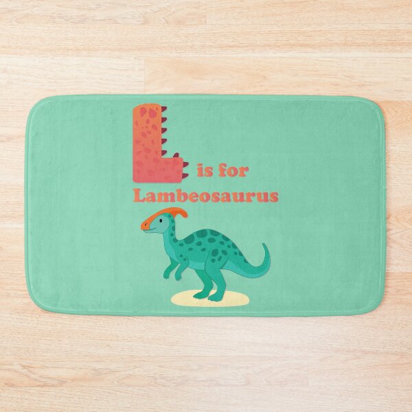 Item preview, “L is for Lambeosaurus | Cute Dinosaur Alphabet Poster for Kids” designed and sold by FilizDesigner.