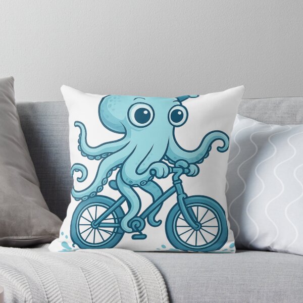Item preview, Octopus Bicycle – Whimsical Marine Creature Cycling Art designed and sold by haitrieuic96.