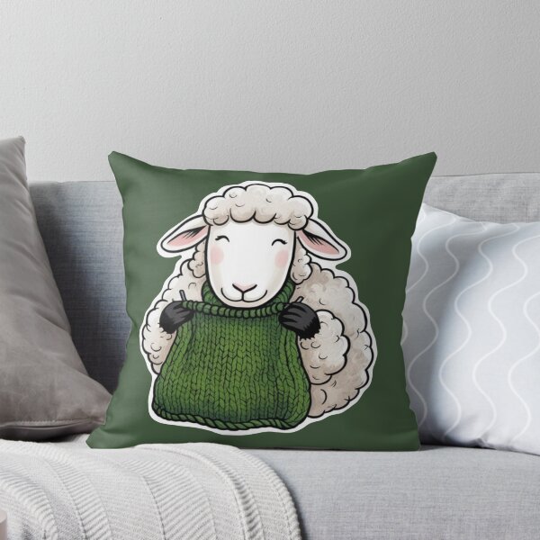Item preview, Cute Knitting Sheep – Funny Wool Animal Illustration designed and sold by MoonGirlDes000.