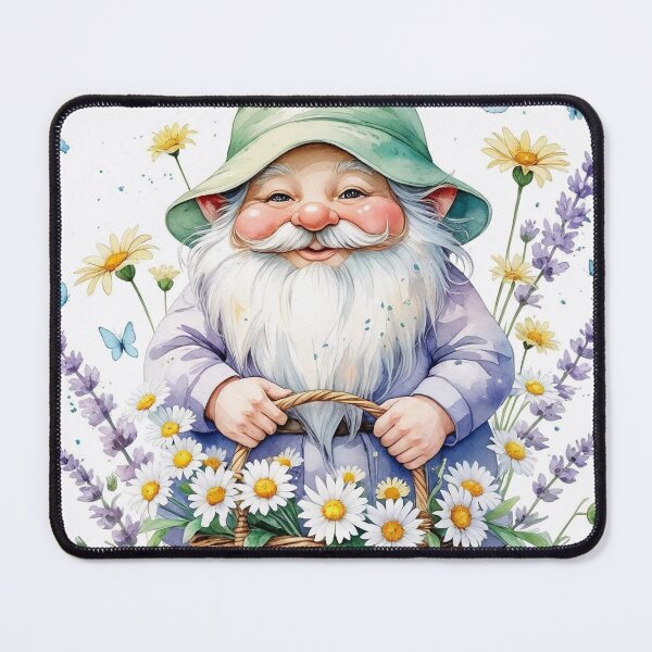 Item preview, Spring Wildflower Gatherer – Cottagecore Gnome & Butterflies designed and sold by Deezyned.