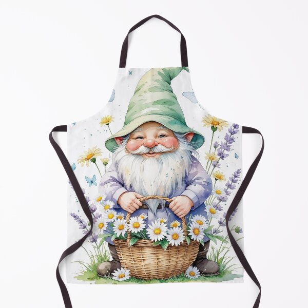 Item preview, Spring Wildflower Gatherer – Cottagecore Gnome & Butterflies designed and sold by Deezyned.