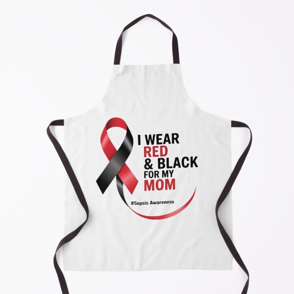 Item preview, I wear red & black for my Mom Sepsis Awareness Month ribbon  designed and sold by ConceptualVibes.
