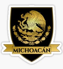 Black Michoacan Mexico Crest Sticker