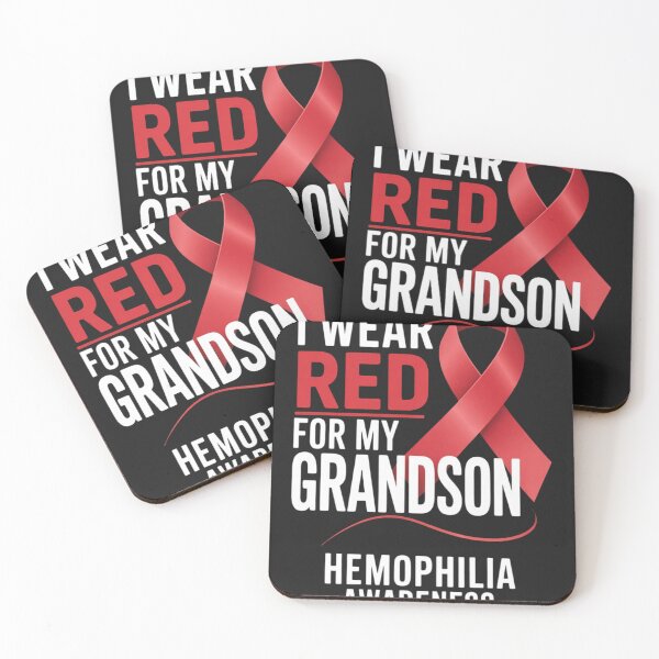 Item preview, I Wear Red For My Grandson Hemophilia Awareness designed and sold by ConceptualVibes.