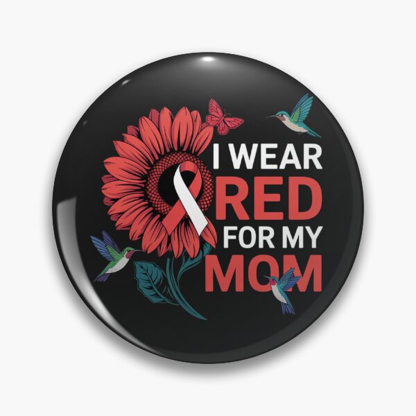 Item preview, I Wear Red For My Mom Myelodysplastic Syndrome MDS Awareness designed and sold by ConceptualVibes.