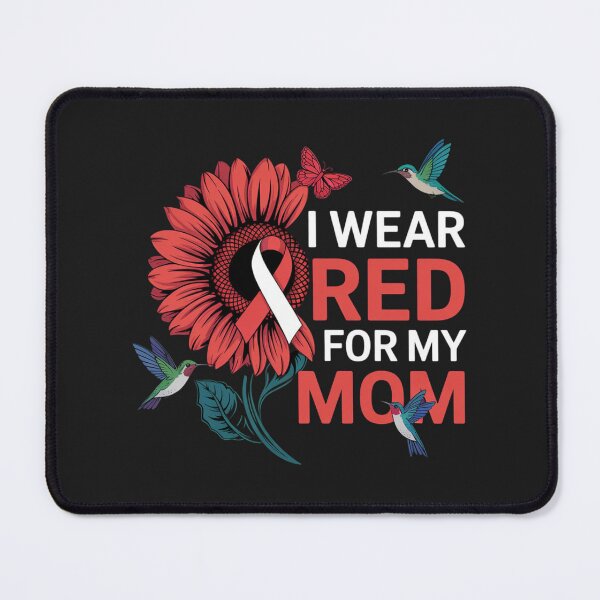Item preview, I Wear Red For My Mom Myelodysplastic Syndrome MDS Awareness designed and sold by ConceptualVibes.