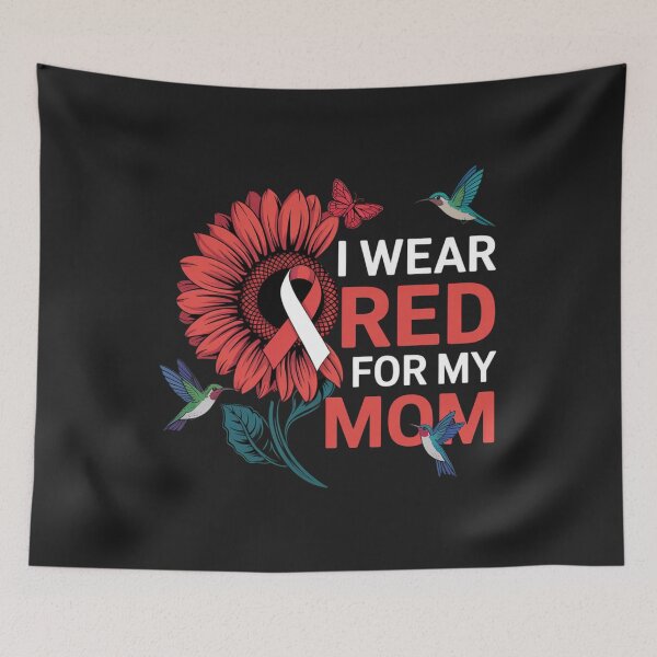 Item preview, I Wear Red For My Mom Myelodysplastic Syndrome MDS Awareness designed and sold by ConceptualVibes.