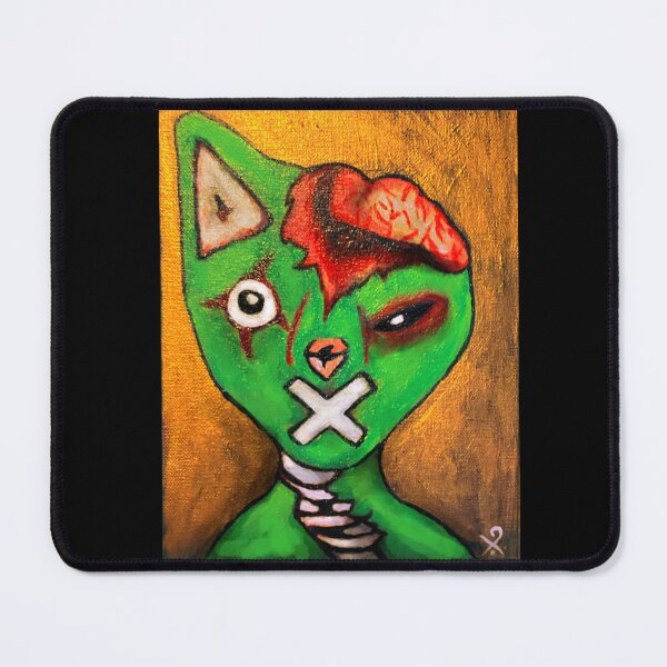 Item preview, Zombie cat designed and sold by ConfuzRandomly.