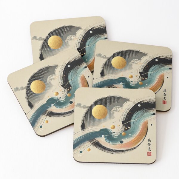 Item preview, “Cosmic Harmony – Turquoise, Gold & Copper” designed and sold by Zenlines by Ralf Gradl.