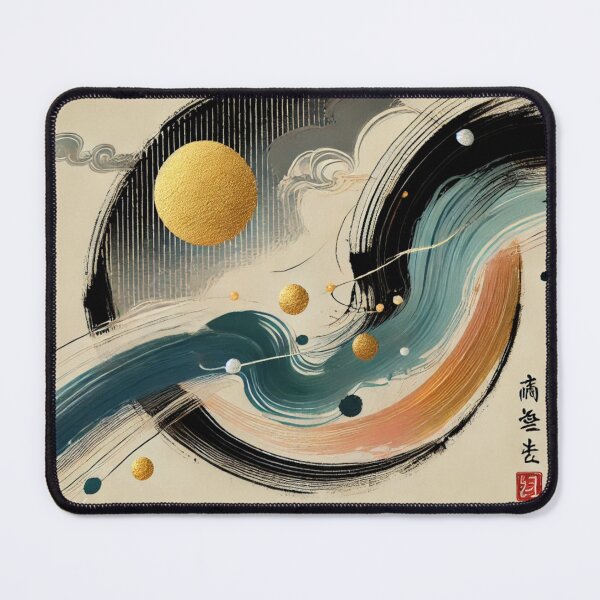 Item preview, “Cosmic Harmony – Turquoise, Gold & Copper” designed and sold by Zenlines by Ralf Gradl.