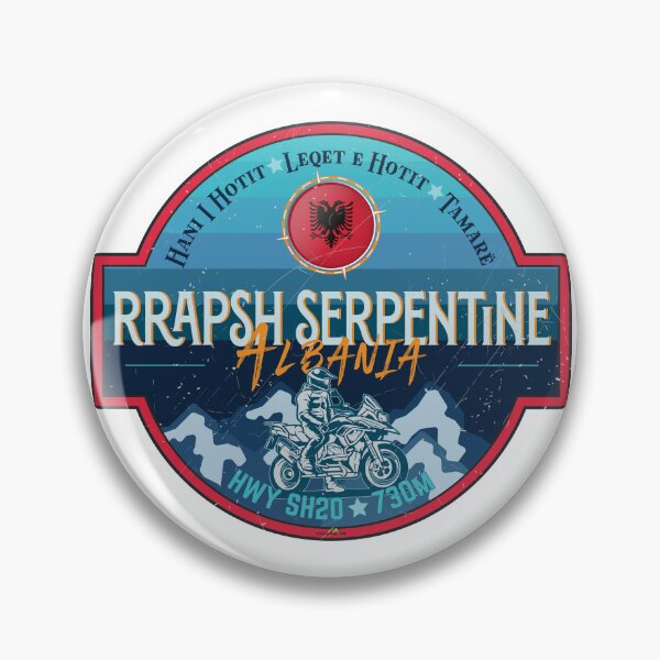 Item preview, Rrapsh Serpentine Albania SH20 Motorcycle Sticker T-Shirt 02 designed and sold by OuterShellUK.