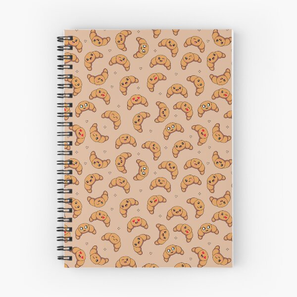 Item preview, Kawaii Croissant Face Emoji Seamless Pattern designed and sold by Artchyzh.