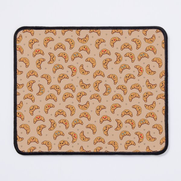 Item preview, Kawaii Croissant Face Emoji Seamless Pattern designed and sold by Artchyzh.
