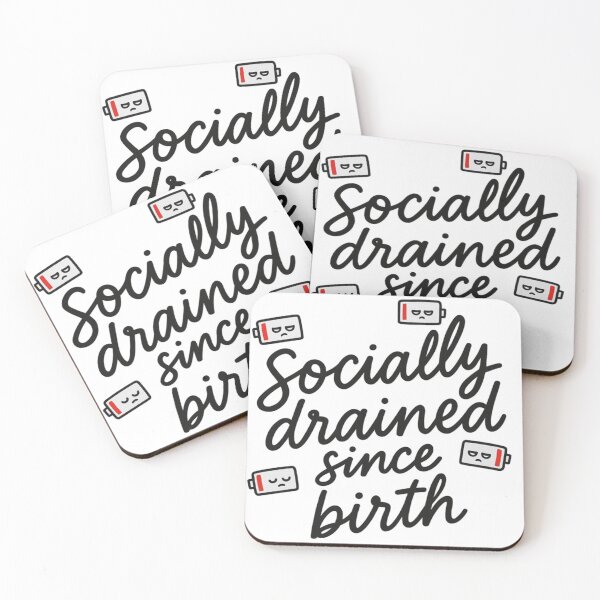 Item preview, Socially Drained Since Birth  designed and sold by DesignedbyRoley.