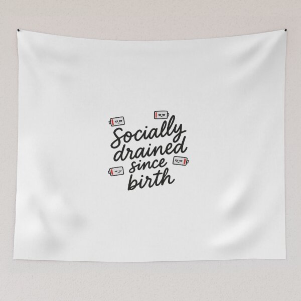 Item preview, Socially Drained Since Birth  designed and sold by DesignedbyRoley.