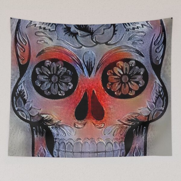 Item preview, Gray red skull designed and sold by AndroidZ.