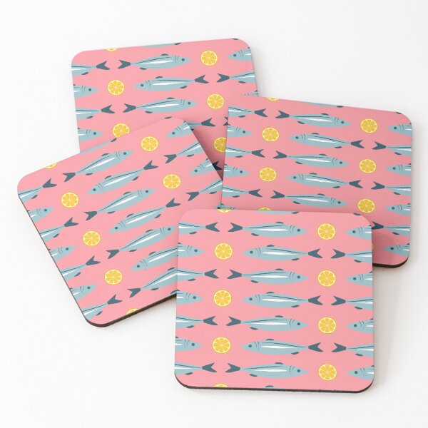 Item preview, Fish and Lemon Pattern on Red and White Backgrounds designed and sold by Artchyzh.