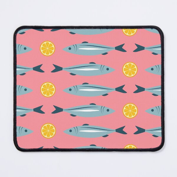 Item preview, Fish and Lemon Pattern on Red and White Backgrounds designed and sold by Artchyzh.