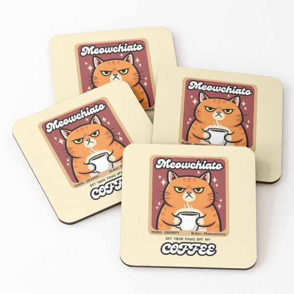 Item preview, Meowchiato - Get Your Paws Off My Coffee designed and sold by The magic  Yellow bus.