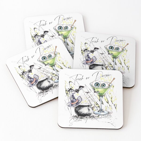 Item preview, HALLOWEEN - - WATERCOLOR - PECIL DRAWN - TRICK OR POISON, SALEM MASSACHUSSETS designed and sold by justyna-s28.