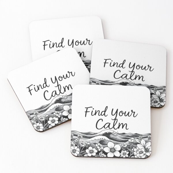 Item preview, Find Your Calm – Waves & Flowers designed and sold by Iuqiune.