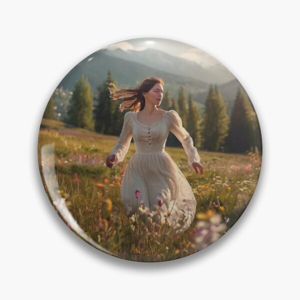 Item preview, Bloom and Breeze: Victorian Woman Meadow Scene designed and sold by BlareBlare.