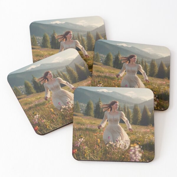 Item preview, Bloom and Breeze: Victorian Woman Meadow Scene designed and sold by BlareBlare.