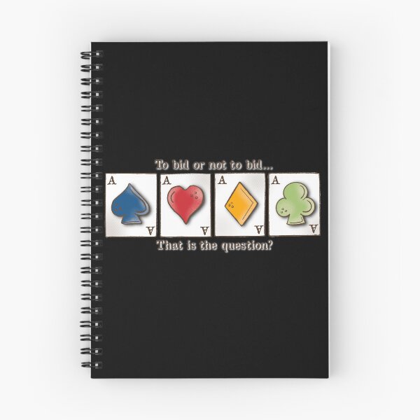 Item preview, Contract Bridge, card game, To bid or not to bid that is the question, ace of spades, hearts, diamonds, clubs designed and sold by DebbieJoyArt.
