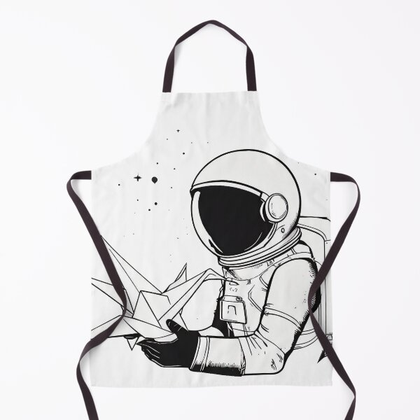 Artikelvorschau, Astronaut hält Origami-Kranich Minimalistisches T-Shirt – Space & Peace Design entworfen und verkauft von HAFIZ-DP.