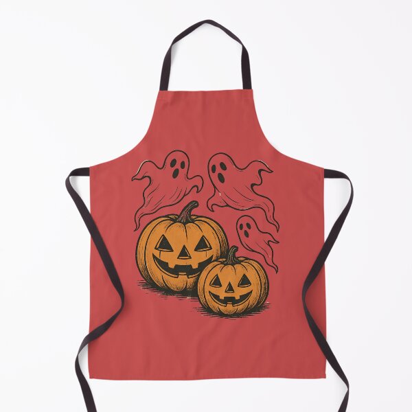 Item preview, HALLOWEEN TWO ORANGE PUMPKINS AND GHOSTS designed and sold by infinitearte.