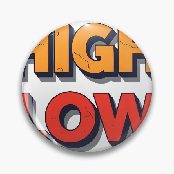 Item preview, Retro “HIGH / LOW” Text Design for T-Shirt – Vintage 3D Typography designed and sold by PARINCREATE.
