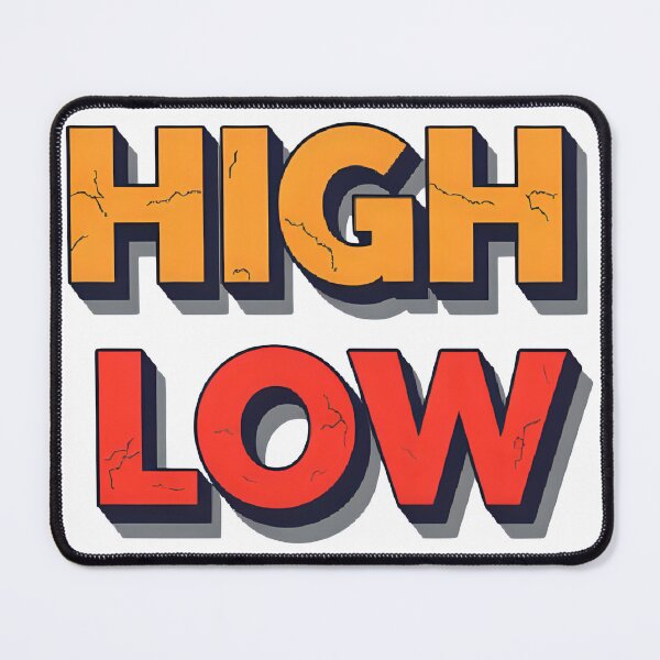Item preview, Retro “HIGH / LOW” Text Design for T-Shirt – Vintage 3D Typography designed and sold by PARINCREATE.