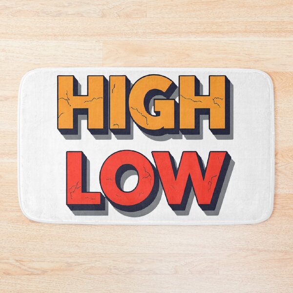 Item preview, Retro “HIGH / LOW” Text Design for T-Shirt – Vintage 3D Typography designed and sold by PARINCREATE.