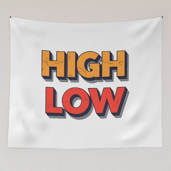 Item preview, Retro “HIGH / LOW” Text Design for T-Shirt – Vintage 3D Typography designed and sold by PARINCREATE.